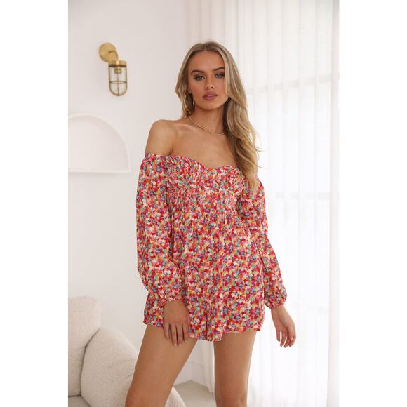 Hello Molly Pants - Hello Molly IDENTIFY ME ROMPER MULTI Size US 8